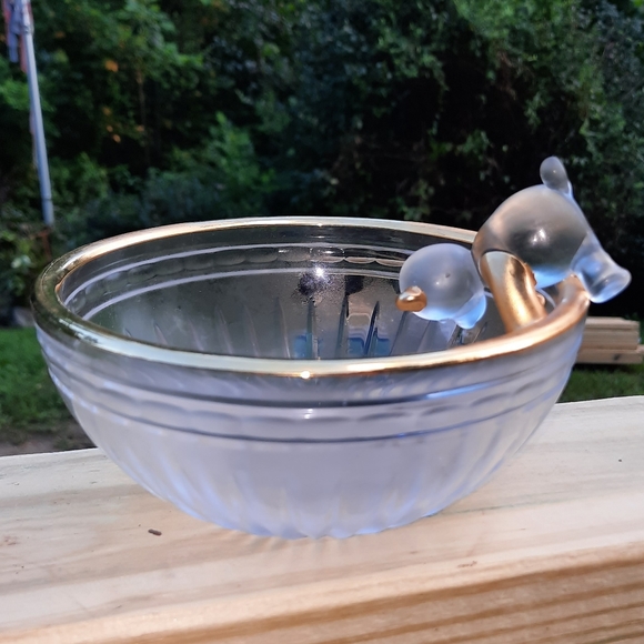 ~{Vintage}~ Dipped gold sneaky bear candy dish. - Picture 2 of 4